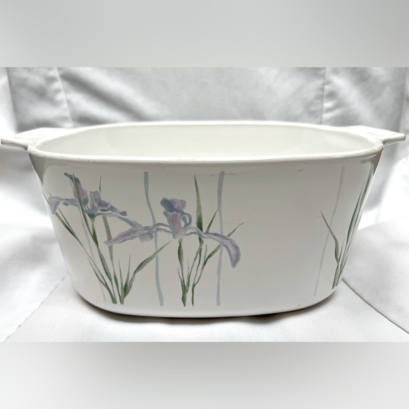 Corningware Shadow Iris 3 Liter Large Square Serving Baking Casserole Dish 1980s - Picture 1 of 14